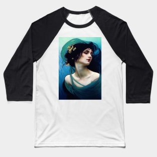 The Nereid - Vintage, Mucha, Gilded Age Baseball T-Shirt